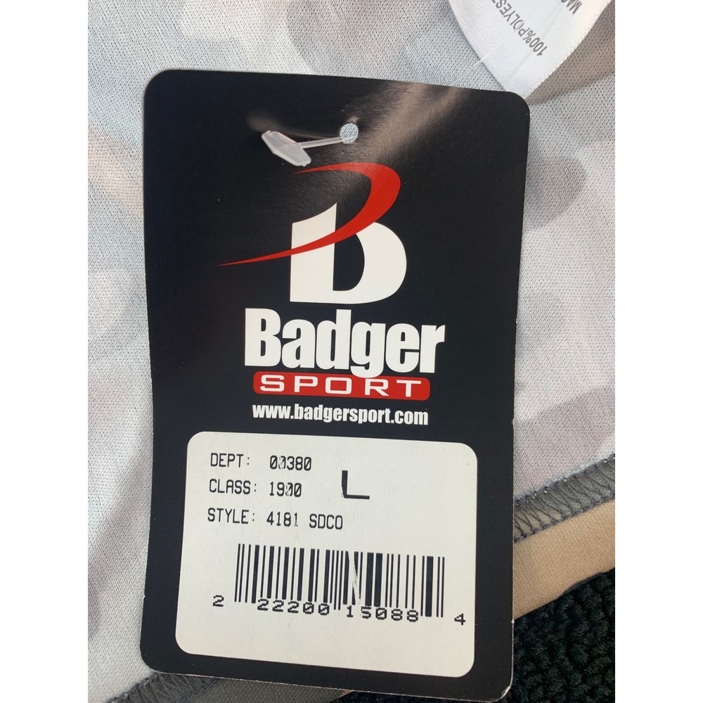 Badger Sport Central Baseball‎ Camo TShirt Youth Large Boys Dry Fit Athletic - Picture 7 of 7